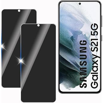 Pack of 2 Privacy Screen for Samsung Galaxy S21 5G Anti-Spy Privacy Screen Protector Anti-Spy Tempered Glass Film Privacy Film 9H Hardness Anti-Scratch Shockproof
