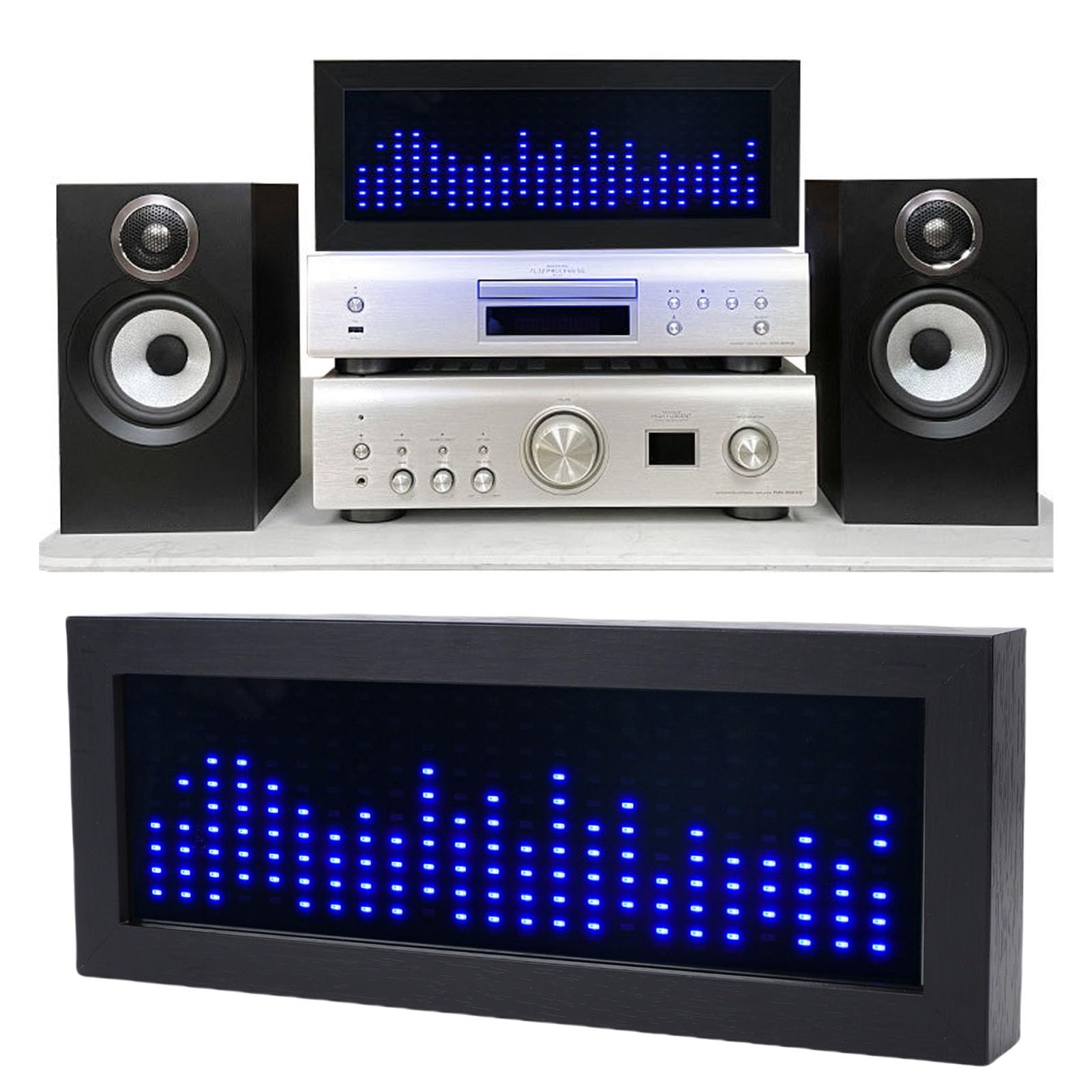 Generic Music Spectrum Rhythm Light, analizzatore a doppia modalità con processore ARM a 32 bit, microfono e ingresso cablato, per audiofili e appassionati di musica (BLUE)
