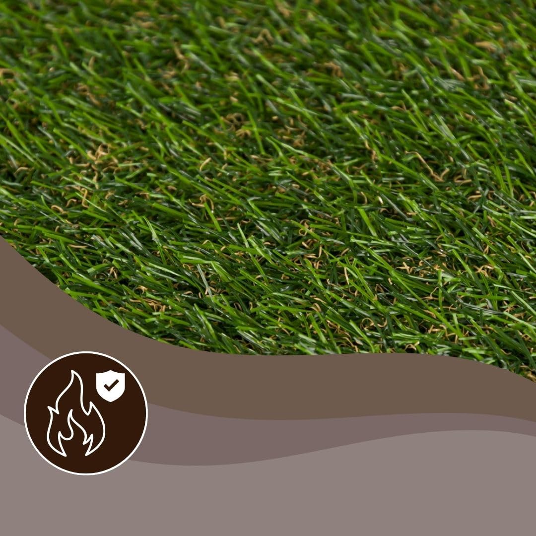 Mazovia Césped Artificial Verde Resistente A La Intemperie Para Balcón Jardín Terraza Impermeable, Fácil De Limpiar Y Robusto, Vendido Por Metro Altura: 20mm 100 x 400 cm 1x4 m