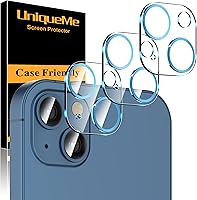 Vista 76 de UniqueMe para Paquete de 3 Protectores de Lente de Cámara para iPhone 15 Pro/iPhone 15 Pro Max, [Protección contra Caídas] [Compatible con Fundas]