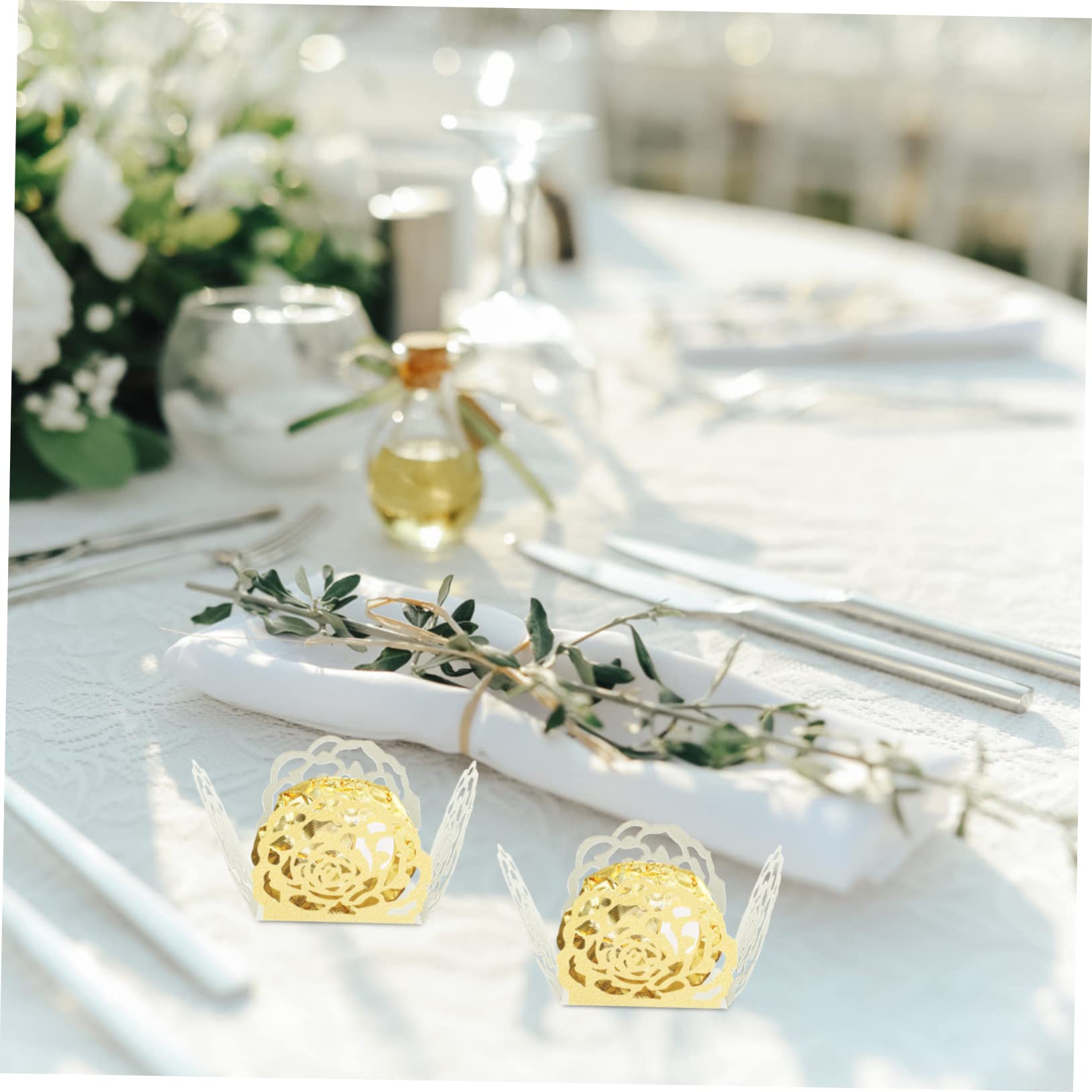 DECHOUS 200pièces Caissettes pour Bonbons Et avec Décorations Dentelle pour Mariages Et Fêtes Support pour Truffes Et Douceurs