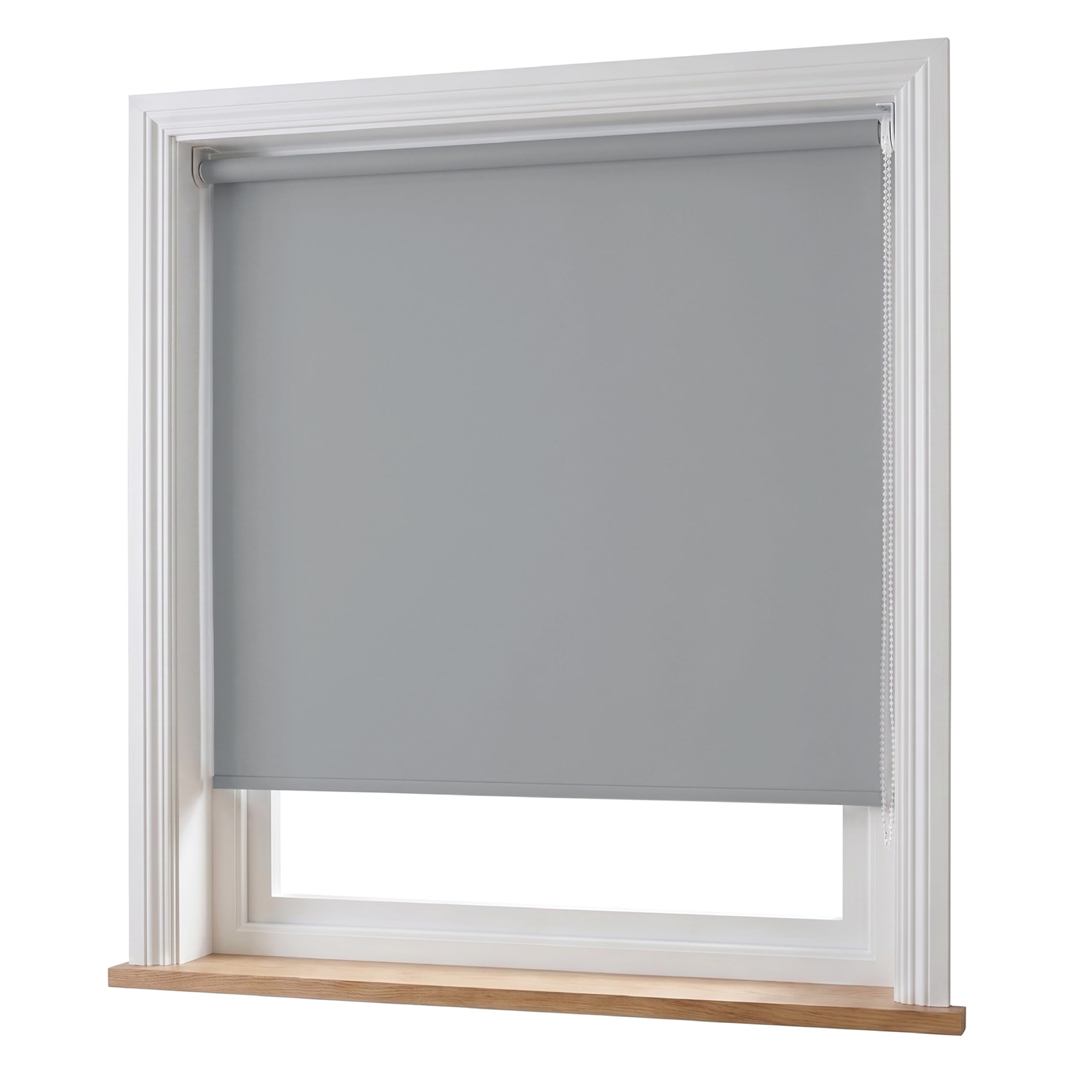 Home In Style 4U Store enrouleur thermique 100 % occultant - Couleur unie - Résistant aux UV - Découpable - Gris clair - 90 cm x 165 cm