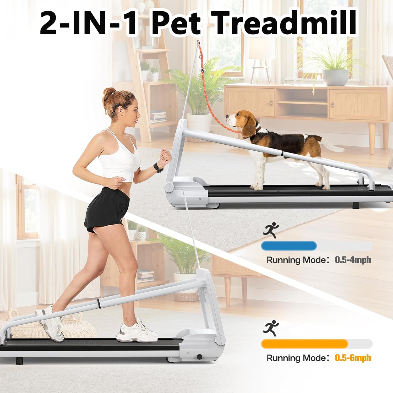 Dog Treadmill for Small and Medium Dogs, Pet Running Machine, Dog Indoor Pacer Treadmill with Remote Control, Dog Pacer Training Pad with LCD Display Screen and Remote