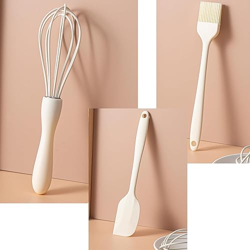 Miniatura 8 de Silicona para hornear 3 piezas pastel crema espátula cocina hogar batidor de huevos barbacoa cepillo de aceite artilugio mini utensilios de cocina