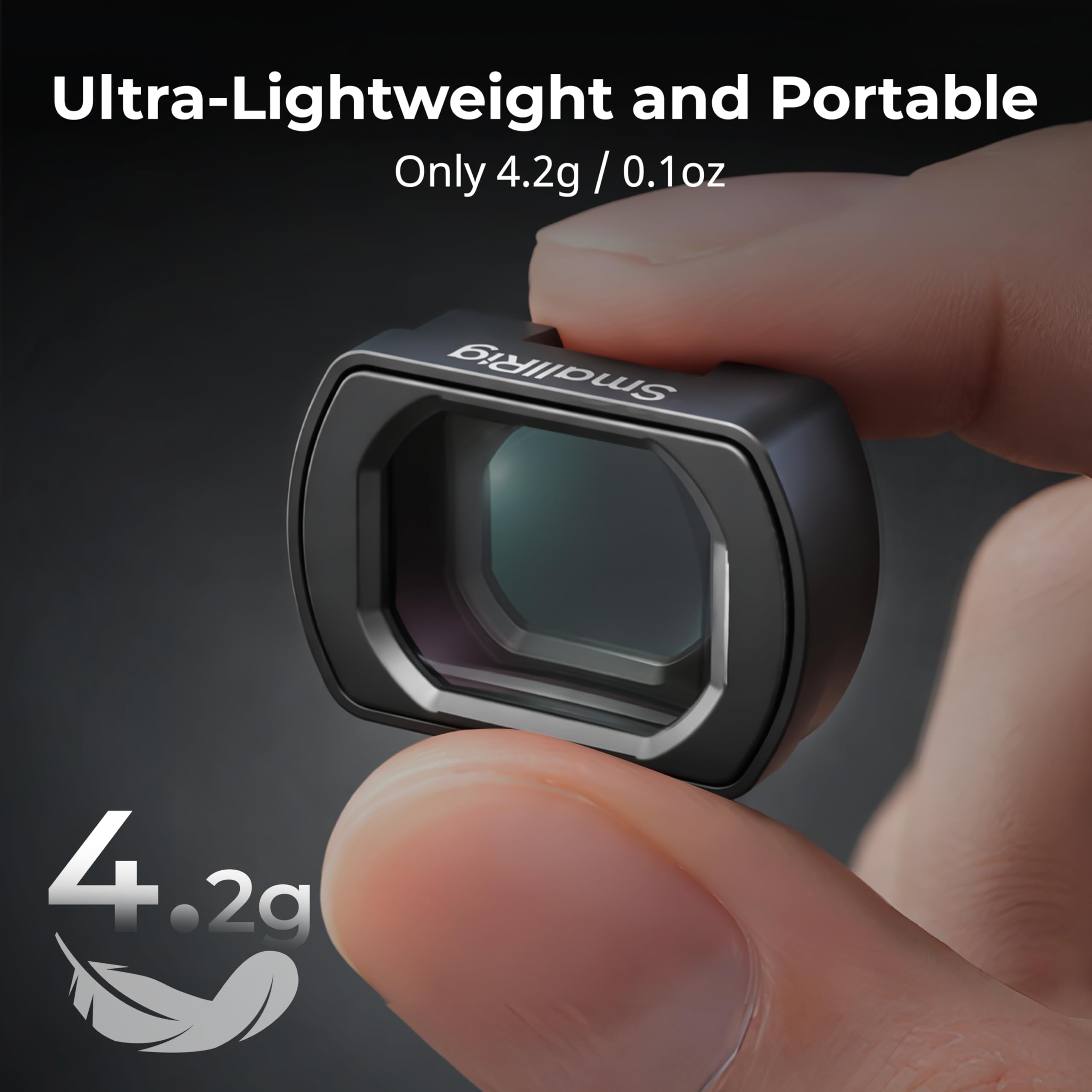 SmallRig Obiettivo grandangolare 0,72X per DJI Osmo Pocket 3, attacco magnetico per un'installazione rapida, con angolo di visione espandibile fino a 112°, design compatto e leggero - 5650