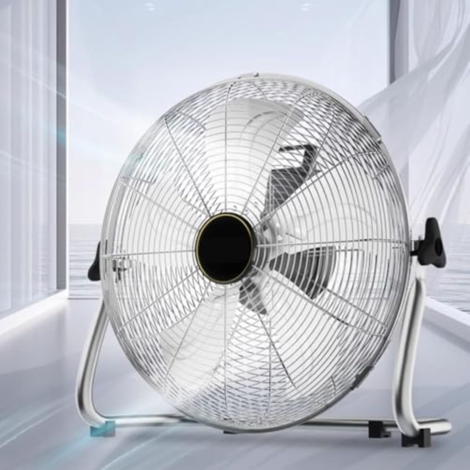 Ventilador Industrial de Piso de Alta Resistencia, Ventilador de Metal