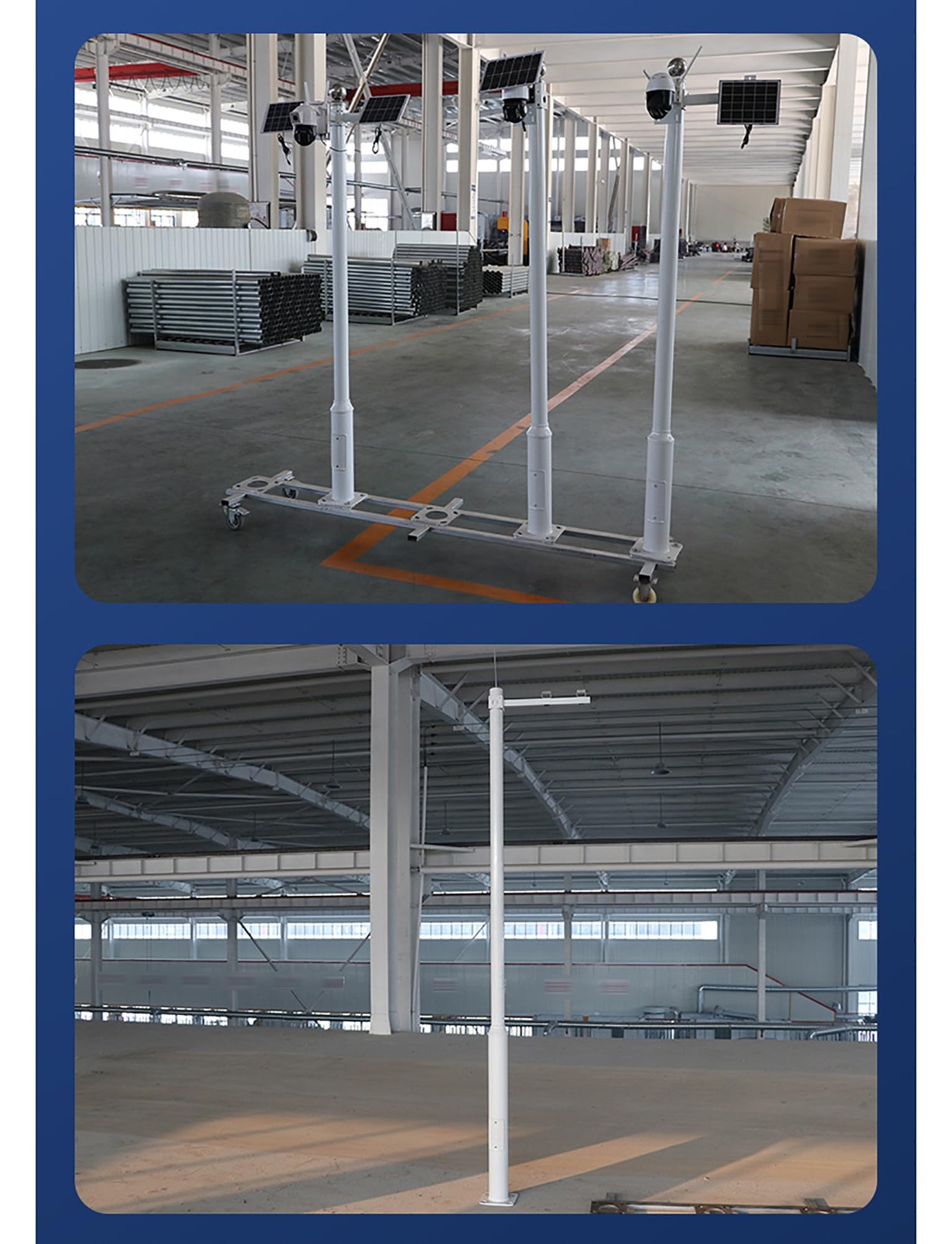 Poste de Soporte Ajustable de Alta Resistencia para cámaras de Exterior, Soporte Universal de 4,5 Metros (14,8 pies), Adecuado para cámaras de Seguridad y televisores, Poste de Metal para mo