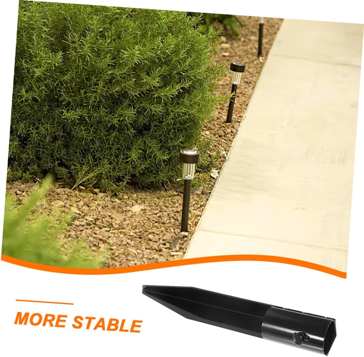 4Pcs Garden Stakes for Outdoor Lights Reinforced Metal Ground Spikes Accessories for Solar Light Installation Durable and Weatherproof for Landscape Decor