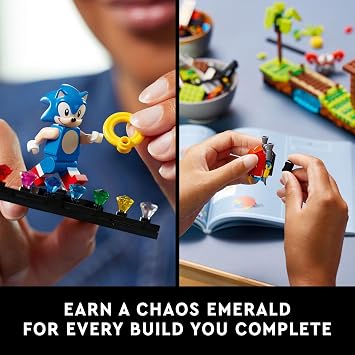 LEGO Ideas Sonic The Hedgehog Green Hill Zone 21331 Collectible Set, Nostalgic 90's Gift Idea for Adults with Dr. Eggman Figure and Eggmobile