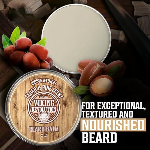 Vista 49 de BEST DEAL Bálsamo para barba con aceite de argán y mantequilla de mango, estiliza, fortalece y suaviza barbas y bigotes, aroma cítrico sin enjuague