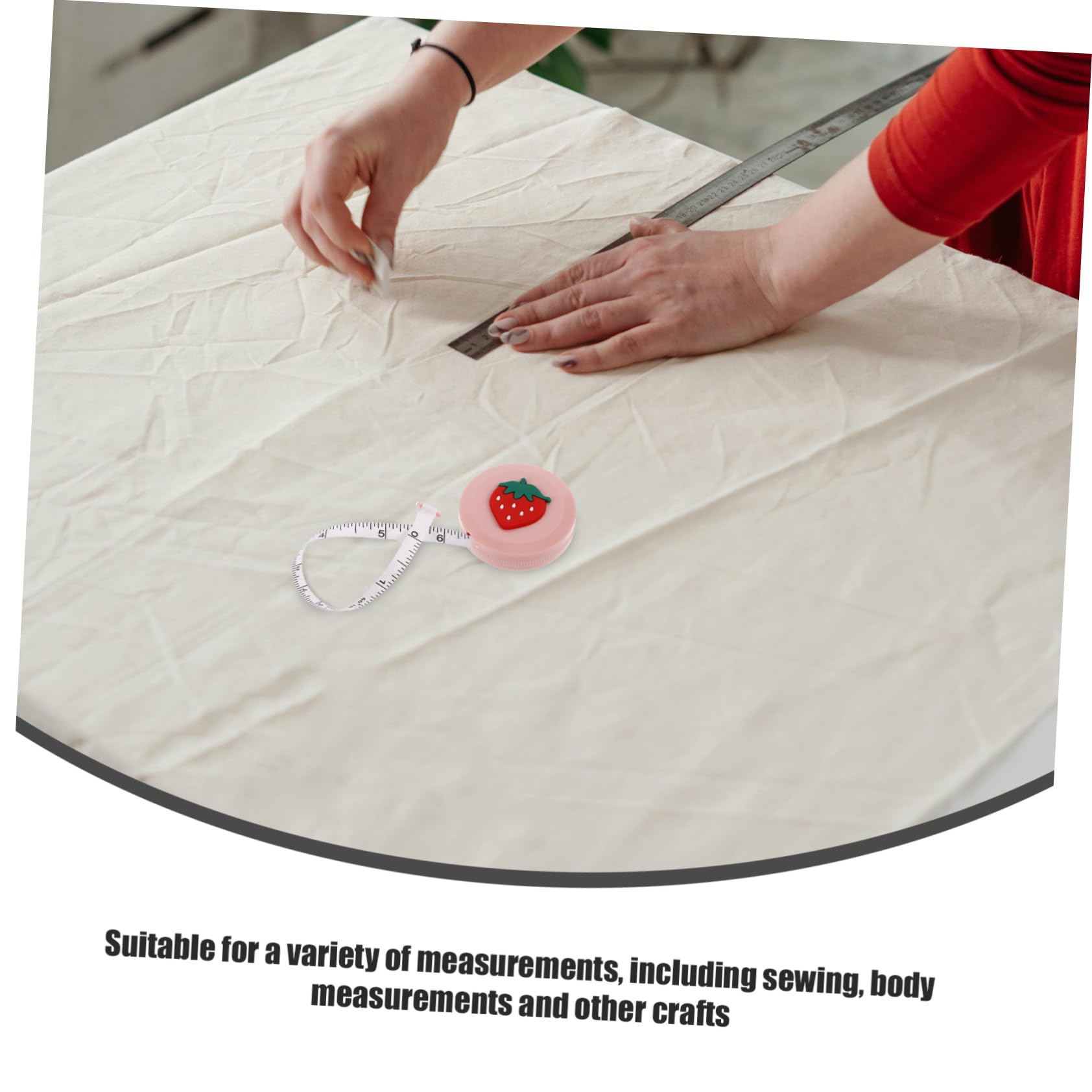 Housoutil 3 Series Cinta Para Medidor De Cuerpo Retráctil De Diseño Divertido Para Costura Y Manualidades Incluye Aguacate Fresa Conejo Flores Y Herramienta De Medición Flexible 8 Piezas X 3