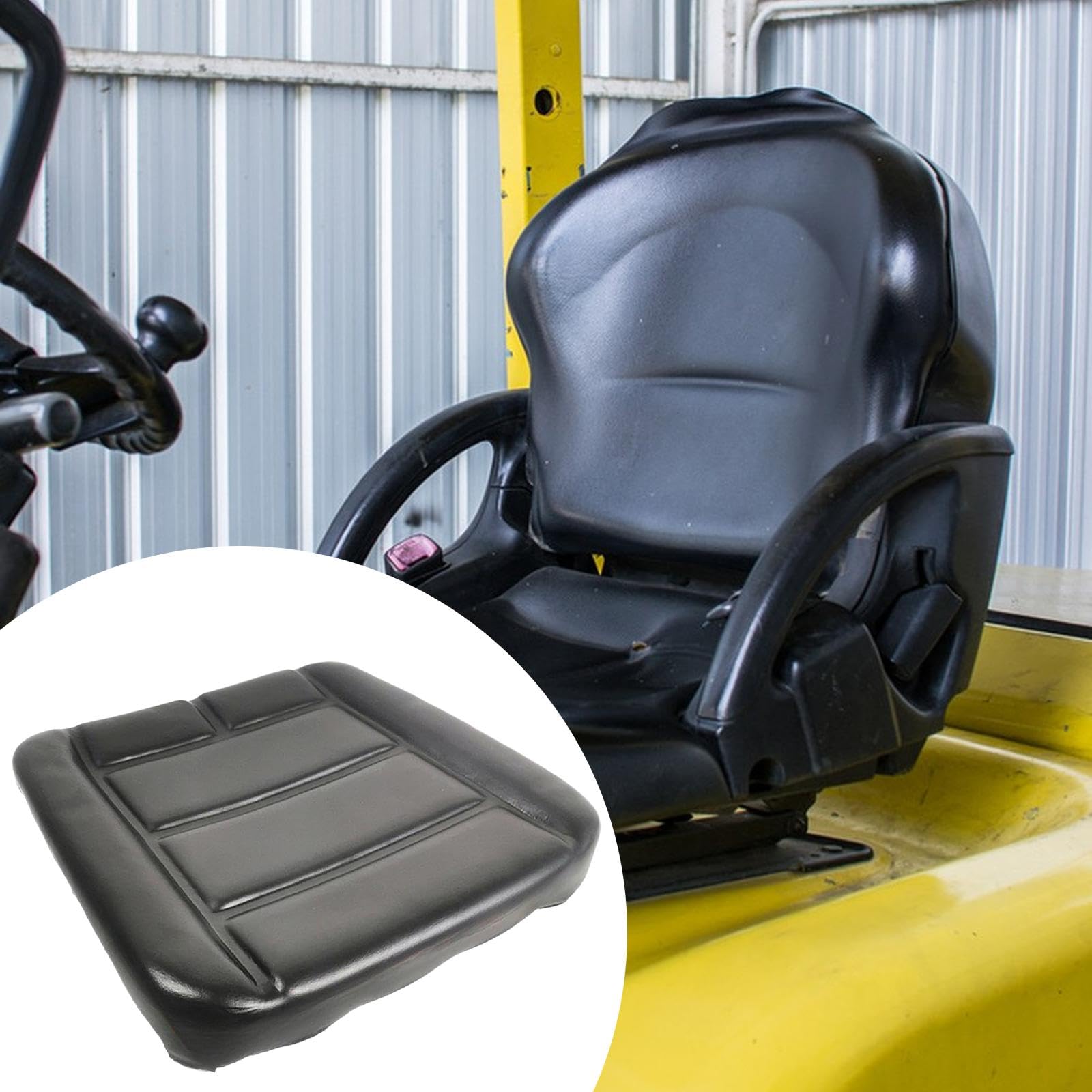Perfeclan Coussin de siège de Chariot élévateur, imperméable, Confortable, Universel, pour chargeuse compacte, Tracteur, Machines agricoles, tondeuses, 43cmx38cm
