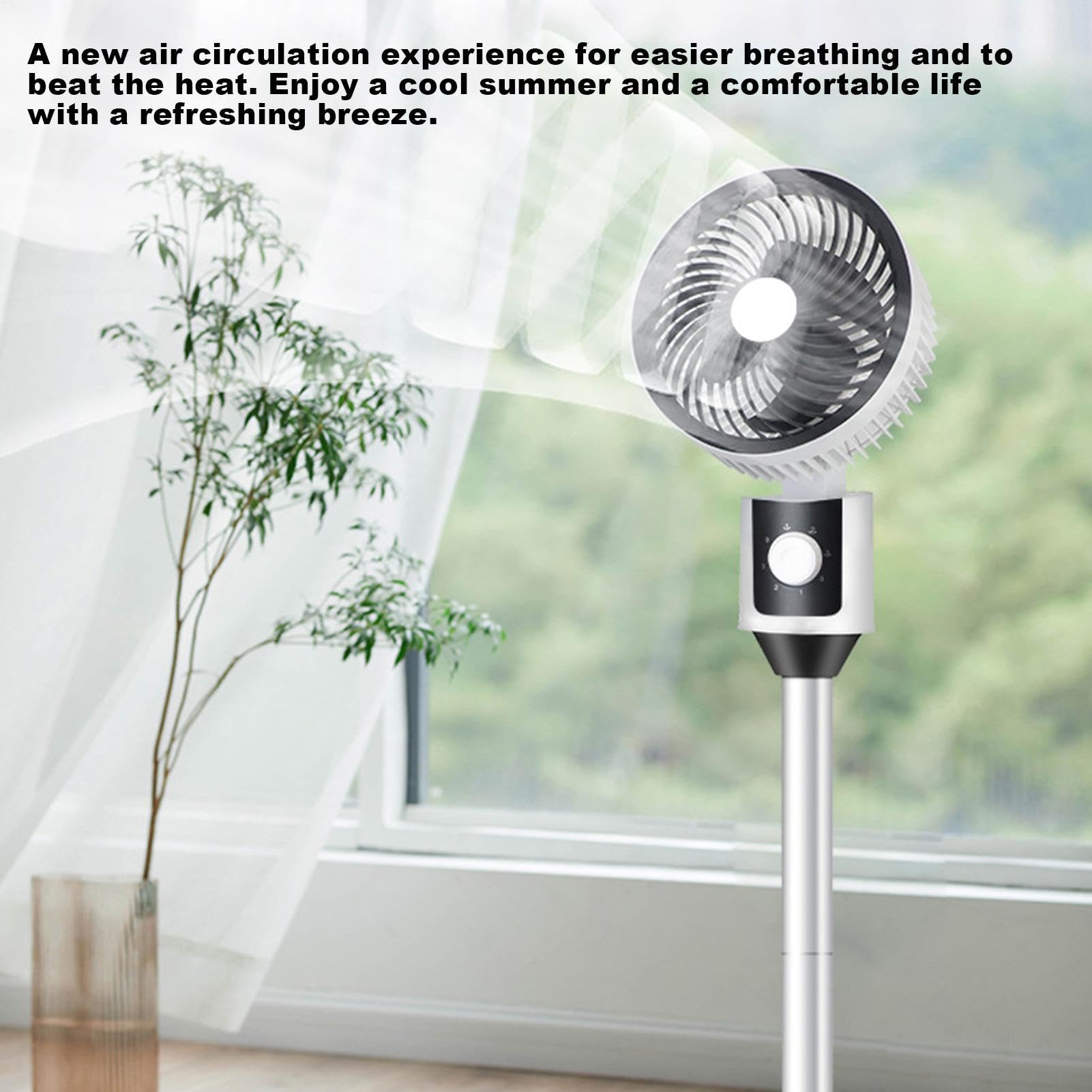 Generico Ventilatore Oscillante Velocità regolabili | Ventilatore Circolante per Casa Per Proprietari, Affittuari, Ufficio Domestico, Dormitori, Camera da , Studio, Officina,