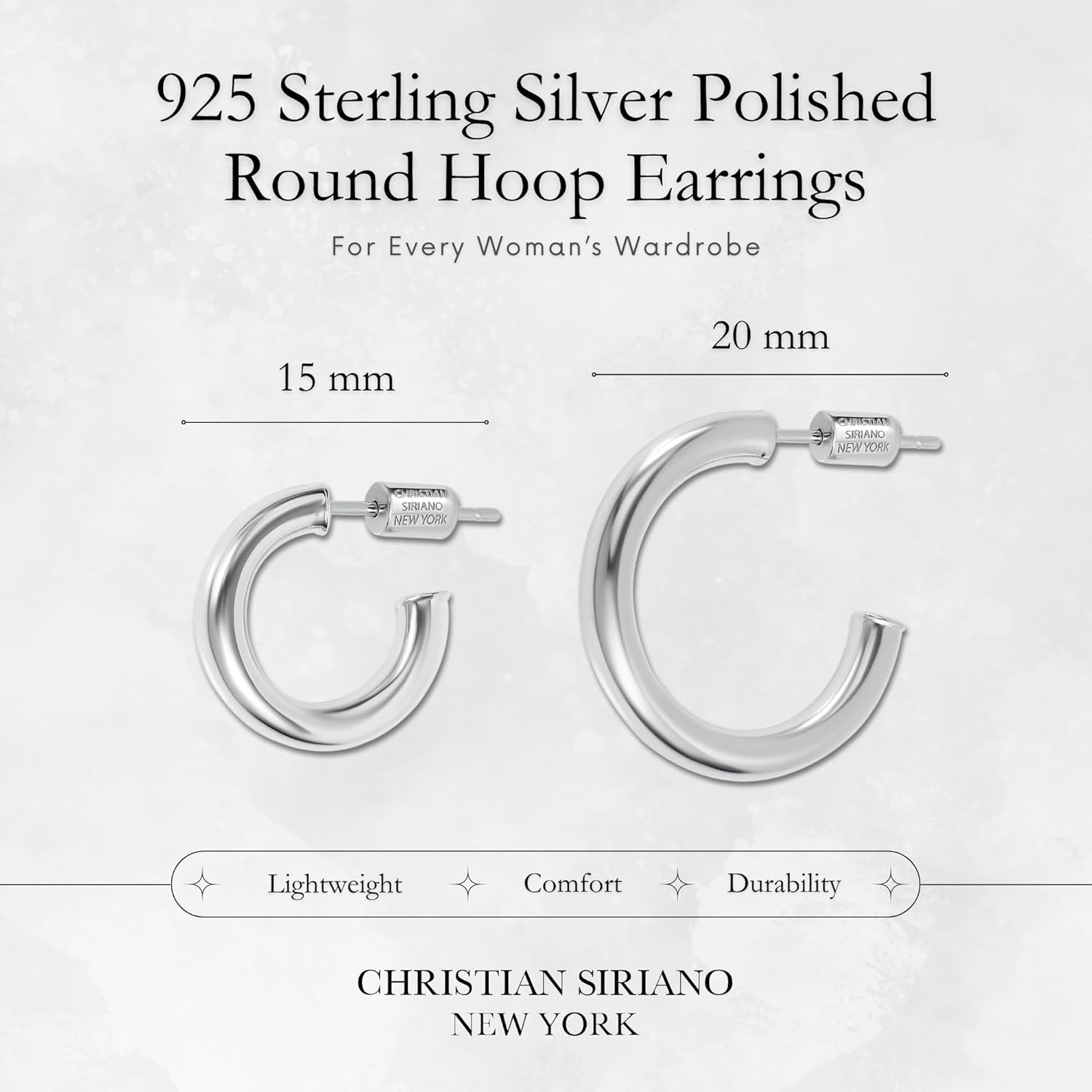 Small Gold Hoop Earrings for Women | 18K Gold Plated Non Tarnish Hoops, Classic Polished Huggie Earrings, 925 Sterling Silver Base, Twist Hoop. (4x20mm & 4x25mm, 3x15mm & 3x20mm)