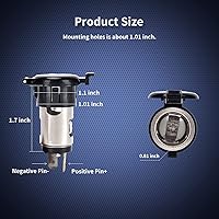 Vista 2 de Enchufe para encendedor de cigarrillos de automóvil DC 12V/24V, toma de corriente de 12 voltios, repuesto para encendedores de cigarrillos y piezas