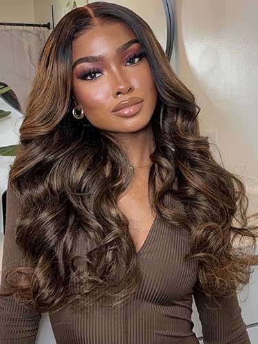 Miniatura 29 de Julia Hair Pre Everything - Pelucas de cabello humano con encaje frontal HD de 13x4, sin pegamento, pre despuntadas, pre cortadas, balayage, con