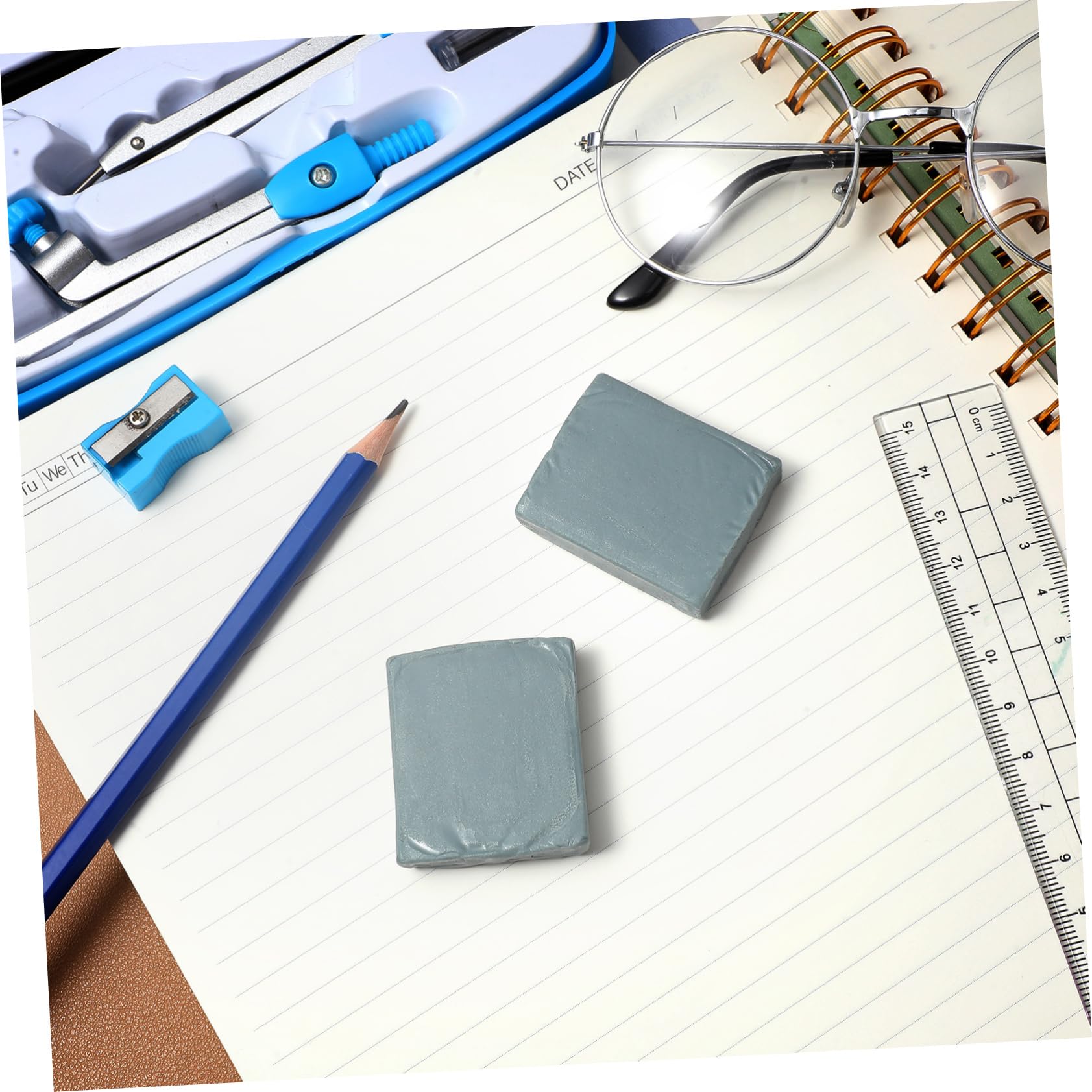 NUOBESTY 5 Ensembles La Gomme Gommes Alimentaires Gommes Pétries Pour Dessiner Gomme D'art Pour Esquisser Pour Écoliers Gomme À Effacer Artistique Pâte À Modeler Blue 12 Pièces * 5