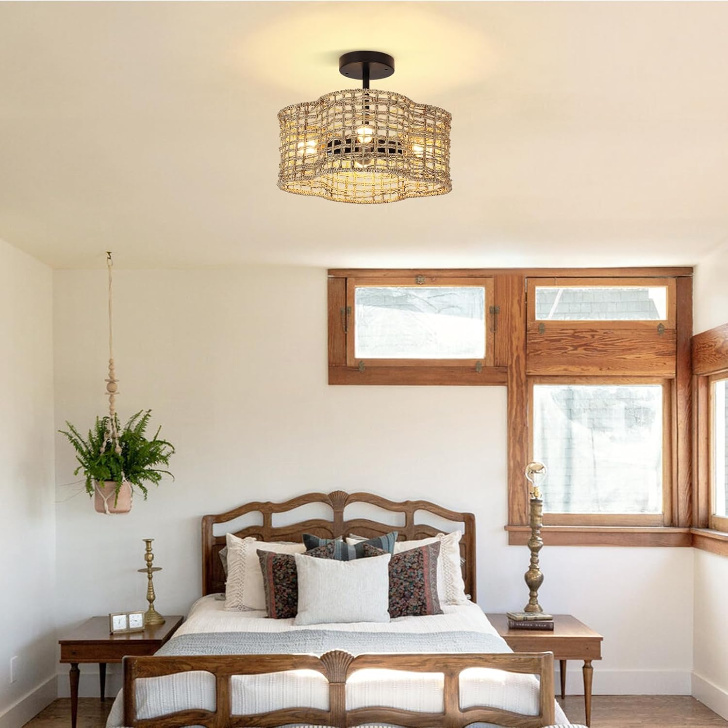 Lámpara De Techo De Ratán Negro. Tolanak | Maisons Du Monde