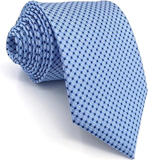 (シッラクスとウイング) Shlax&Wing メンズロングネクタイシルクブルー単一色ドットビジネスネクタイ