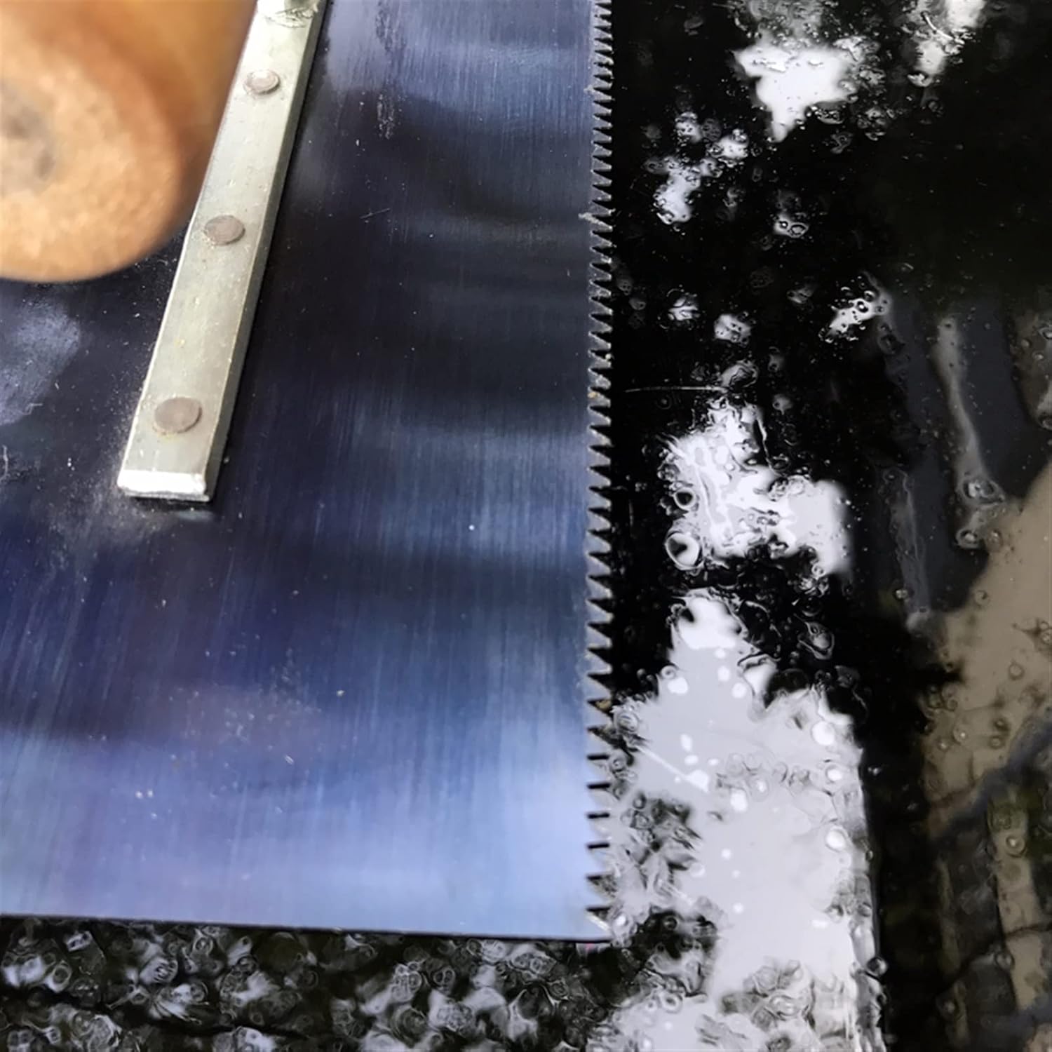 plastering Trowel Stainless Steel Trowel Pointing Trowel Notched Trowel Wood Handle Building Premium Tile Installation Trowel 29.5cm x11cm Notch 3mm Finishing Trowel Shovel