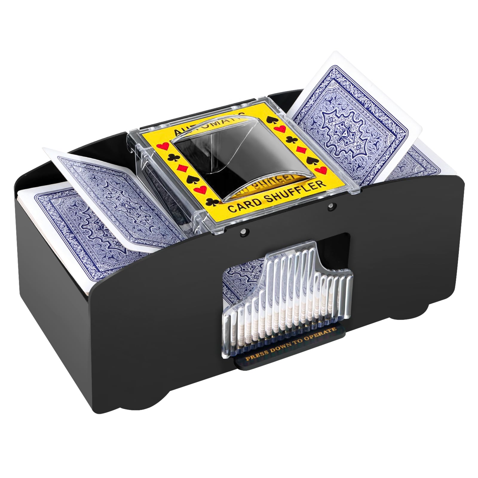 Barajador Automático de Cartas, Máquina Mezcladora de Cartas Eléctrica 2 Mazos para UNO, póquer, Texas Hold'em, Canasta, Blackjack