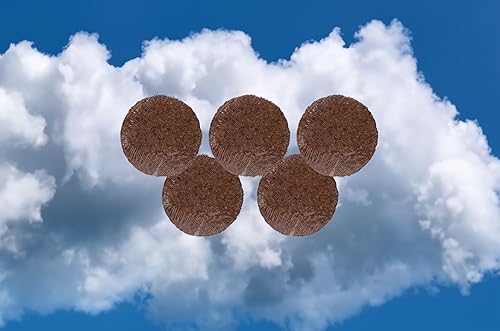 Miniatura 6 de CaliKiwiPros 5 discos grandes de fibra de coco de 65 gm, tierra ideal para macetas para plantas de interior y exterior. 1 disco crea 1.5 libras de