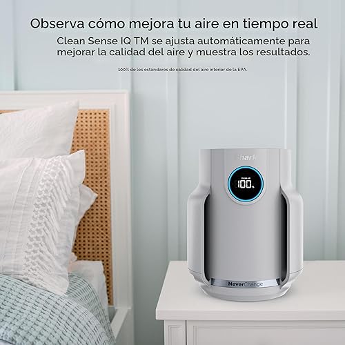 Miniatura 2 de Shark Purificador de aire para el hogar, NeverChange Compact Pro, para dormitorio, guardería, oficina en casa, dormitorio, filtro HEPA, captura
