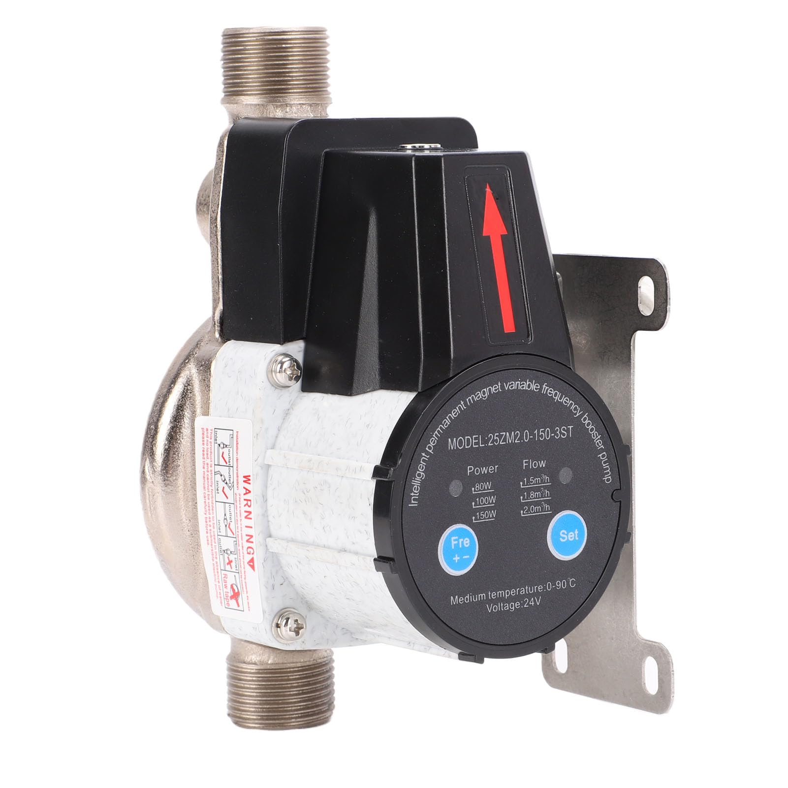 Topiky Pompa Booster Pressione Acqua con Rotore in Ceramica Prestazioni Efficienti e Silenziose per Appartamenti e Case Connessione da 12 Mm (Spina UE 100-240 V)