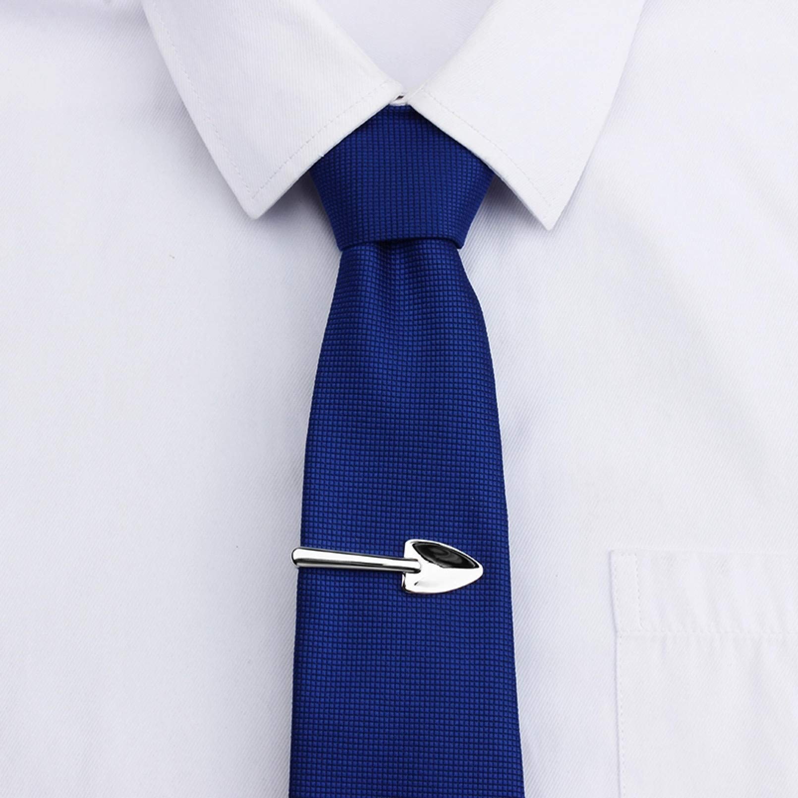 Pince à Cravate Homme En Acier Inoxydable Noir - Modèle Dauphins - Accessoire Élégant Cadeau Pour Homme
