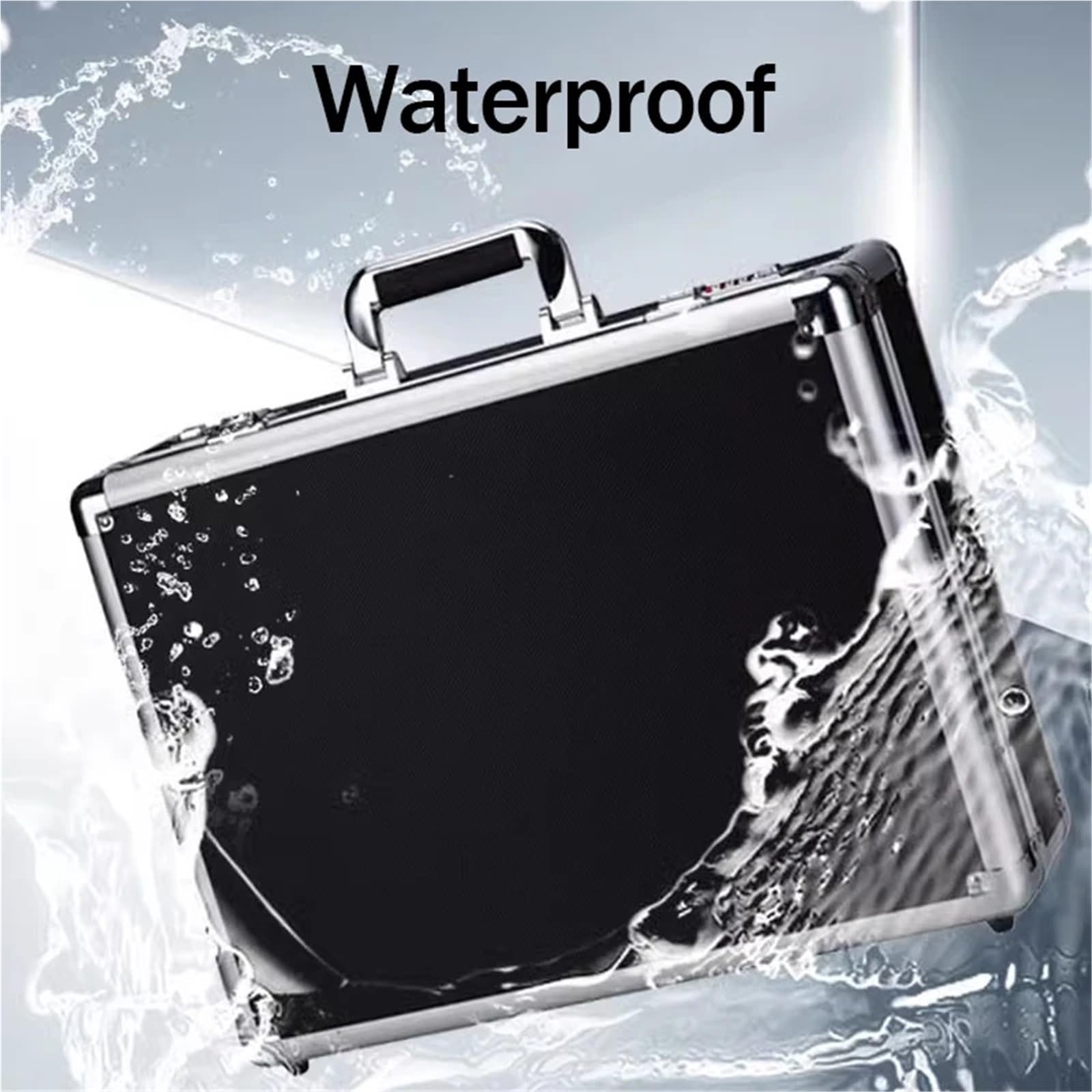 Maletín de aluminio Caja de herramientas aluminio con contraseña, estuche portátil for, equipo maleta, rígido, organizador caja protectora seguridad