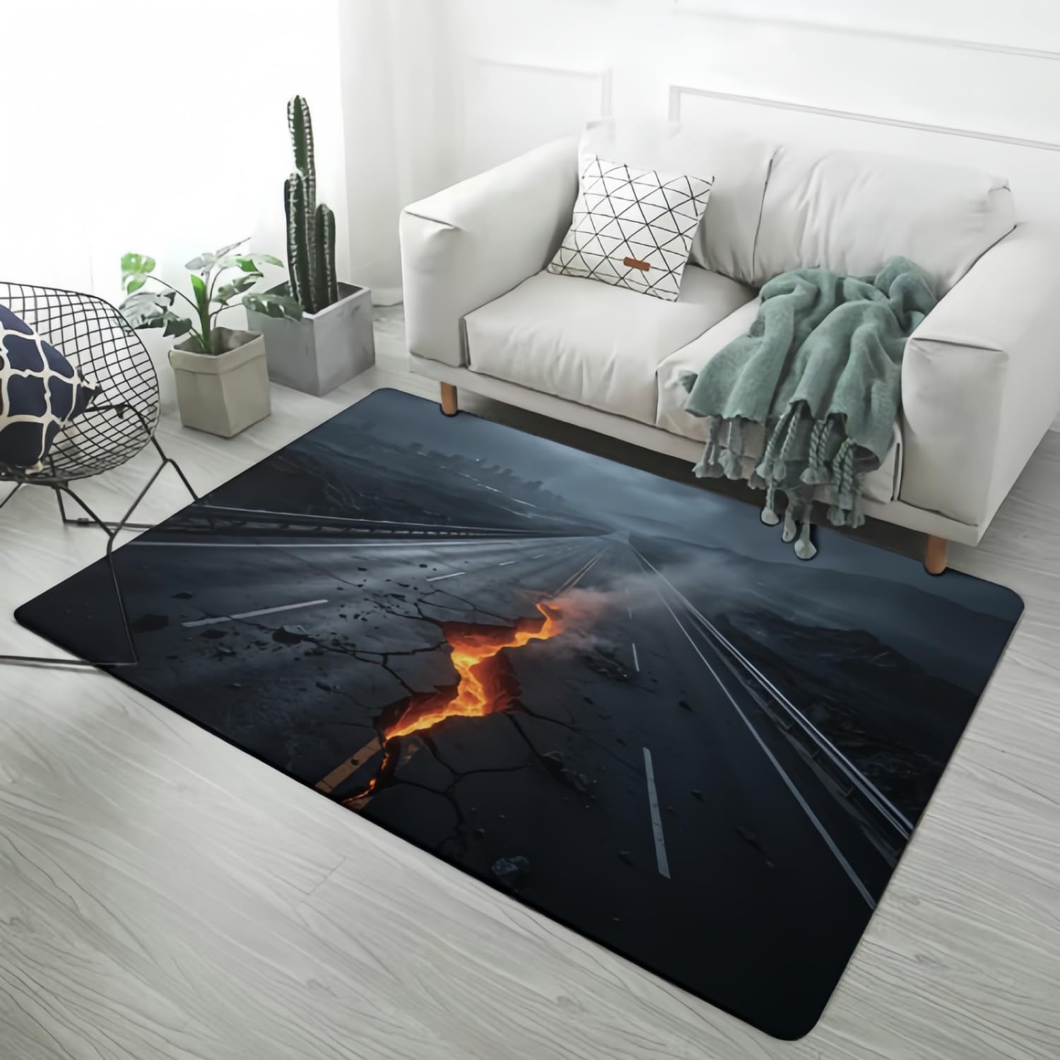 Alfombra infantil 3D de dinosaurios 120x180 cm con fondo antideslizante para habitación y salón