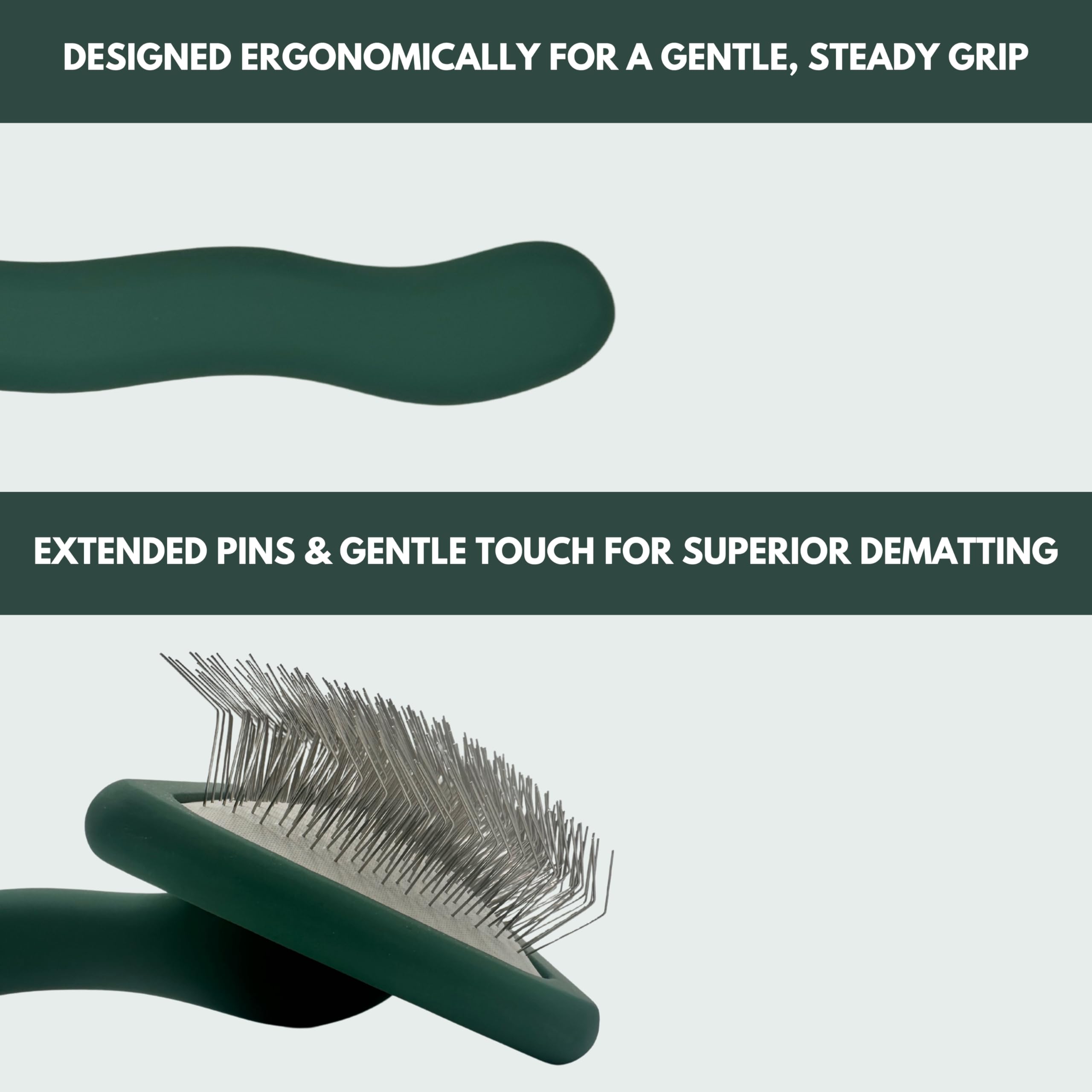 Cepillo de aseo prémium para perros – Cepillo de aseo para perros de pelo largo – Goldendoodle, Labradoodle, Caniche y garabato dorado – Ideal para cabello ondulado y rizado – Desenreda y