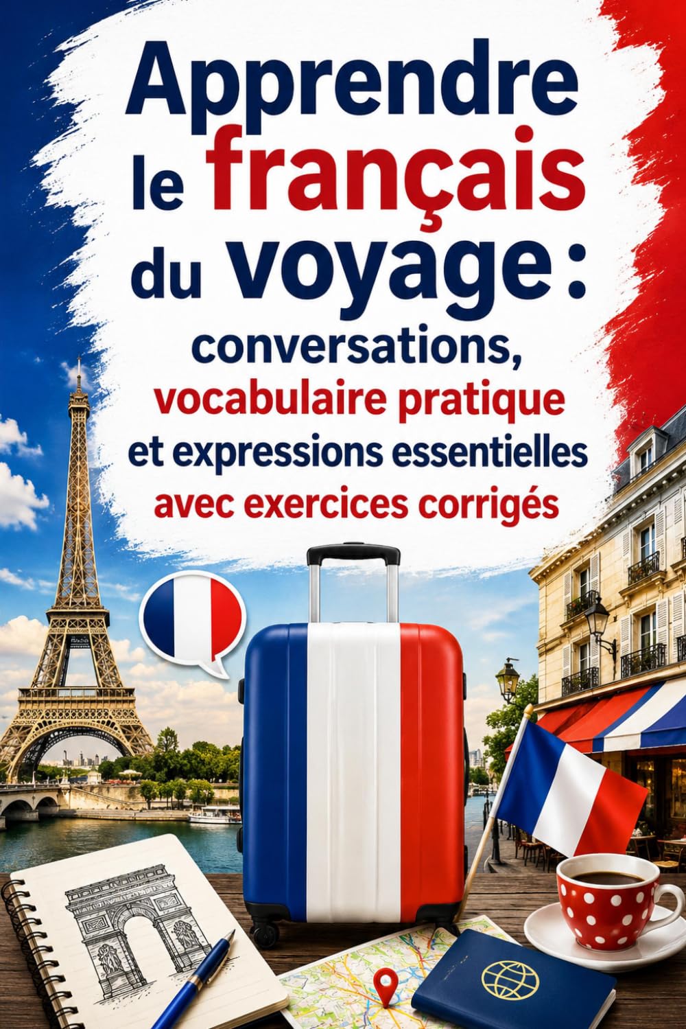 Apprendre le français du voyage : conversations, vocabulaire pratique et expressions essentielles avec exercices corrigés