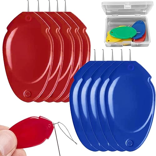 Miniatura 1 de Enhebrador de agujas para coser alambre de plástico DIY simple aguja enhebradora herramienta de costura para costura artesanal B-10