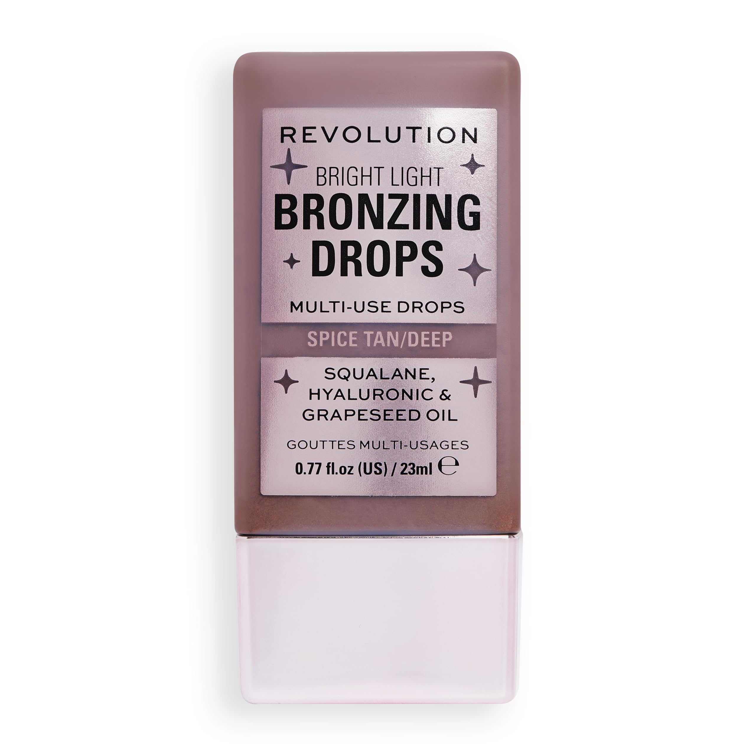 Revolution Beauty Lo Light/Bronze Revolution Beauty Bright Bronzing Drops & Glow Face & Body Drops Infused With Hyaluronic Acid Summer Spice 0.77 Fl. Oz.