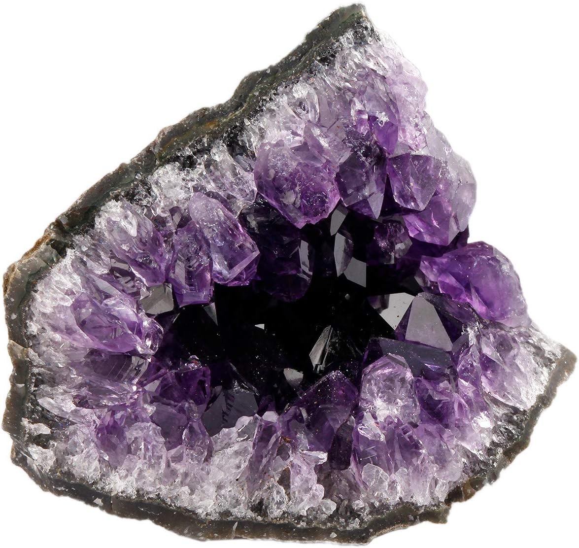 Nupuyai Natural Amethyst Cluster Specimen Stone for Home Decoration, Raw Crystal Quartz Geode Figurines for Office Decor