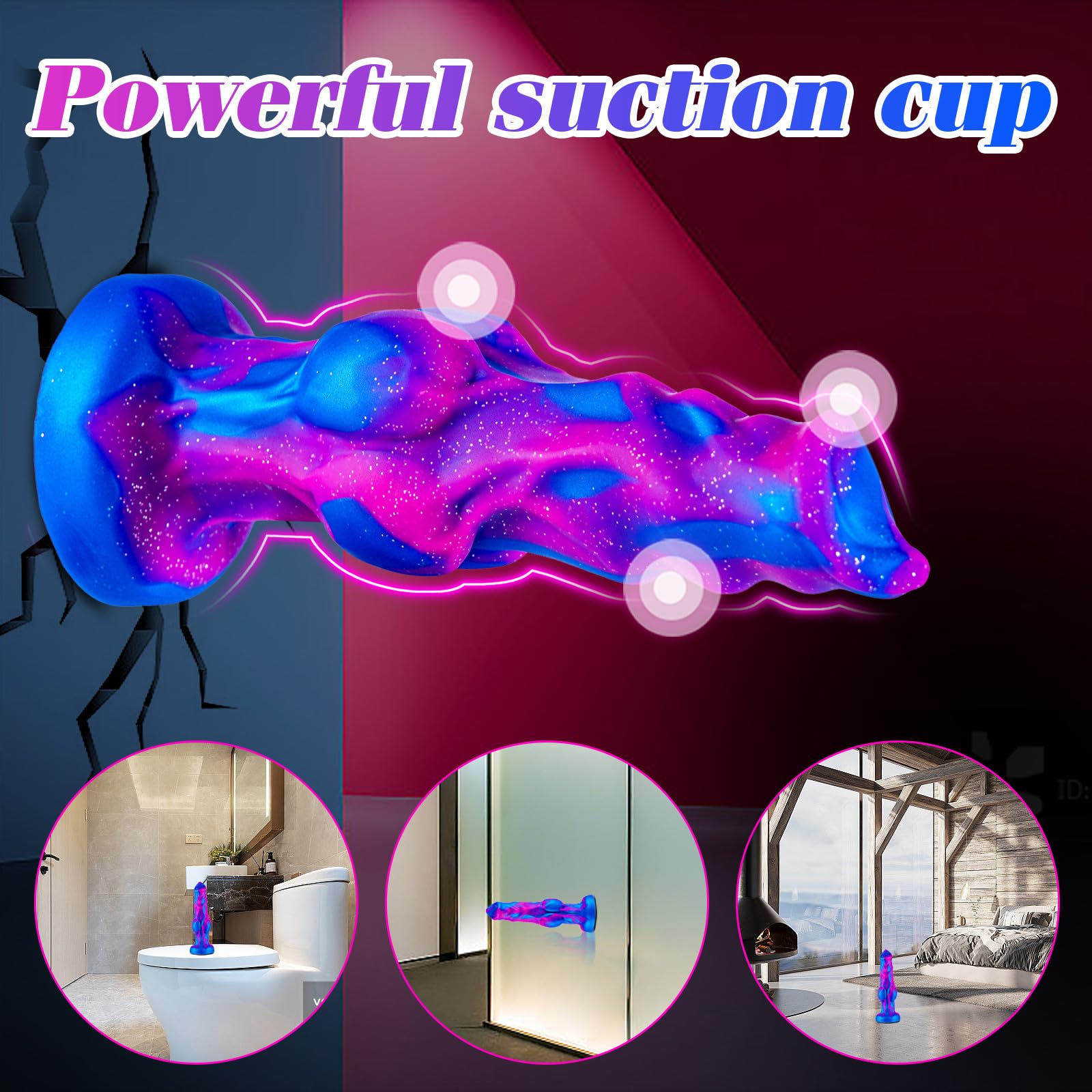 Juguete grande de lobo con dildo de 21.1 cm, grueso y realista, con ventosa exótica, con nudo grueso de silicona, tapón anal de fantasía, dildo grande con ventosa para parejas de hombres y mujeres