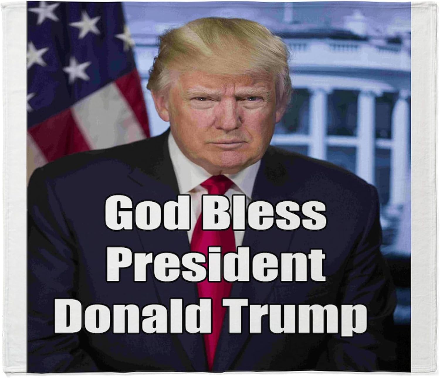 CafePress God Bless President Donald Trump Throw Blanket Super Soft Fleece Plush Throw Blanket, 60"x50"