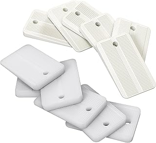 Plastic Shim Wedge Set Nonslip Furniture Levelers Combo Kit 6 Rigid and 6 Flexible Total of 12 Shims