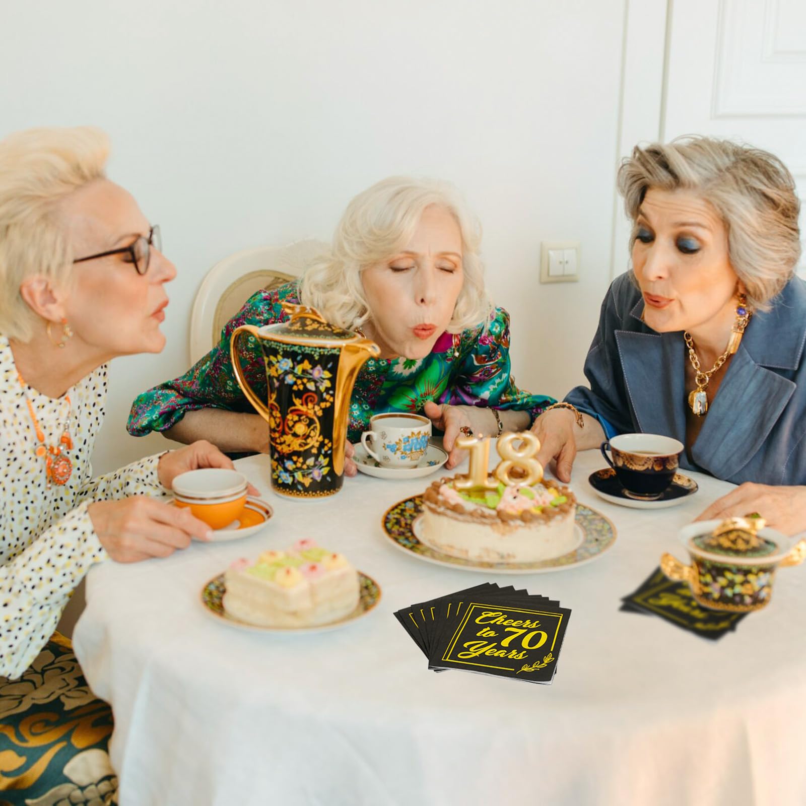 Lot De 40 Serviettes En Papier Pour 70e Anniversaire Homme