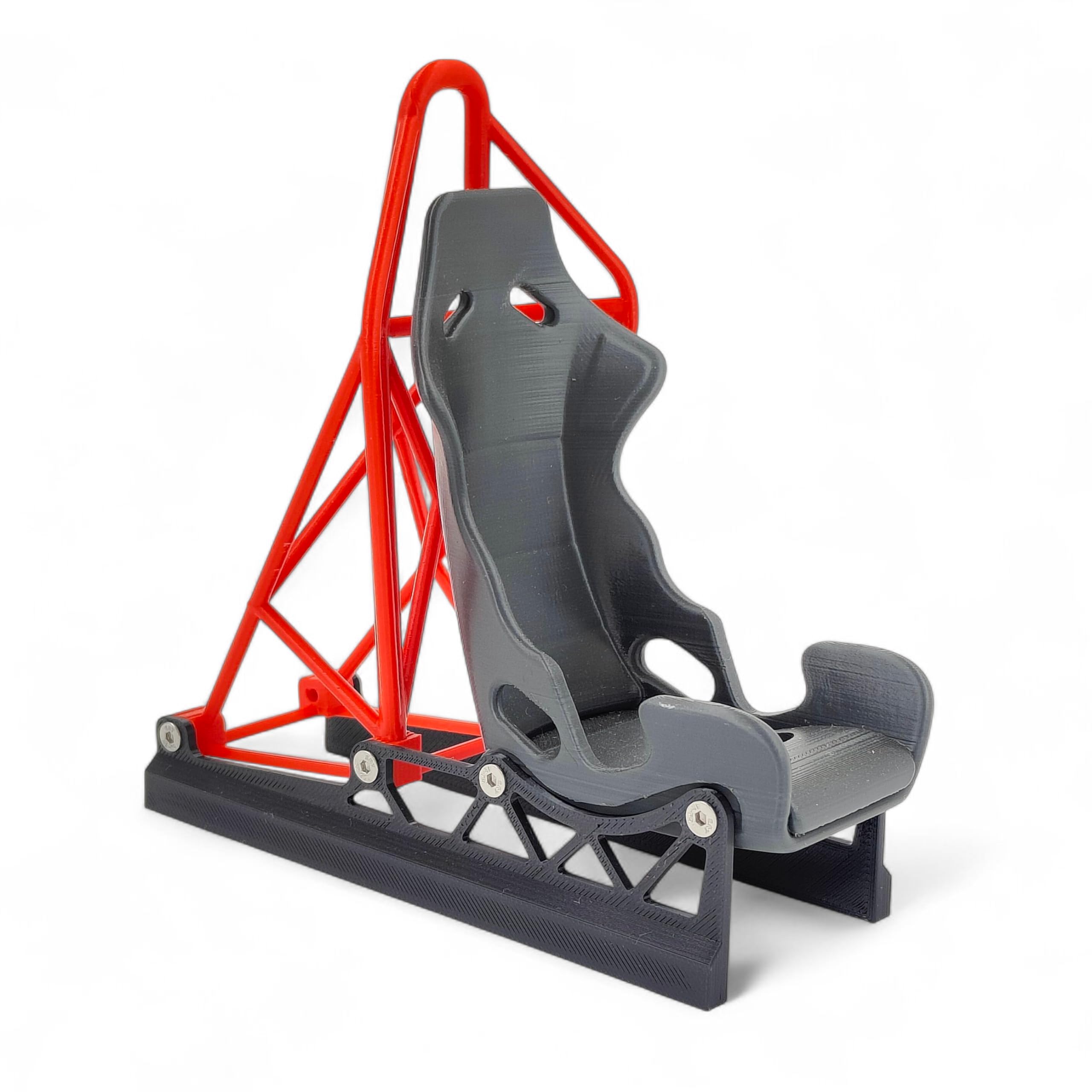 Racing Seat Phone Holder | 3D Printed | Roll Cage Frame | Charging Slot | Stable Design | for Desk or Shelf | Gift for Car & Racing Fans | Compatible with iPhone & Android Phones (Serious Red)-image-42