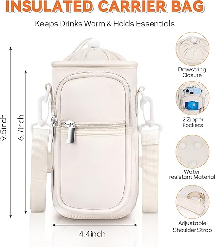 Miniatura 5 de Licuadora portátil exprimidor personal para batidos y licuados, botella mezcladora eléctrica de proteínas de 27 onzas con funda aislada, tapa de