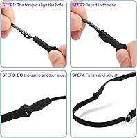 Vista 5 de lvvfit Correas para Gafas para Niños (6.5 a 10 pulgadas) - Correa Ajustable para Gafas Deportivas Gafas de Sol Anteojos Correas Sujetadoras