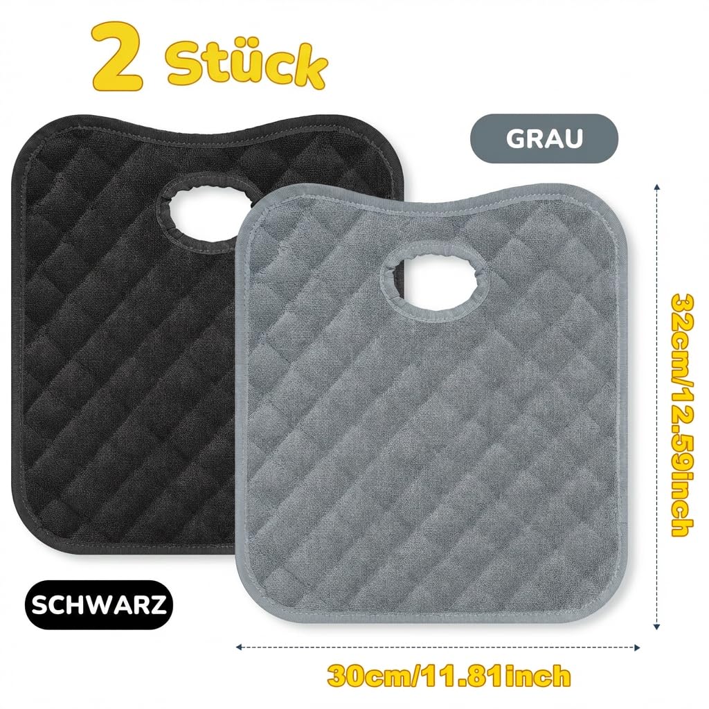 2PCS Waterproof Baby Car Seat Protectors, Car Seat Protector Potty Training Liner for Toddler Baby Kids (Grey&Black） — view 2