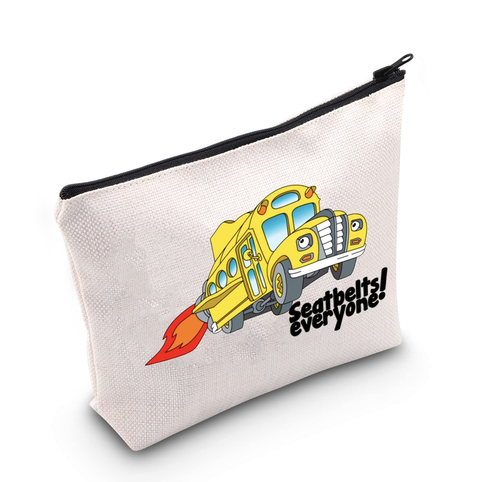 POFULL Magic Bus Driver Job Pride Gift Seatbelts Everyone Cosmetic Bag Bus Driver Gift (Seatbelts everyone bag)