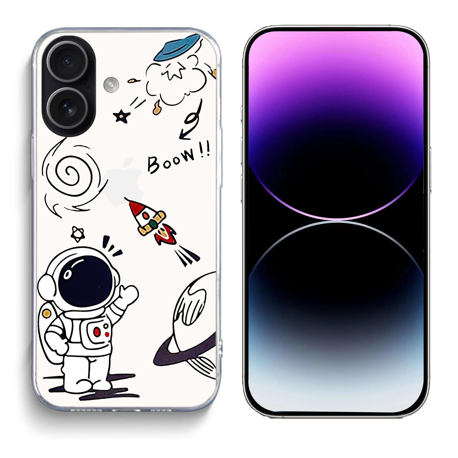Amazon.co.jp: 宇宙飛行士 スマホケース iphone17ProMaxケース クリア