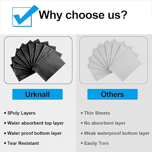 Miniatura 3 de Baberos dentales, baberos dentales desechables de 5 colores baberos dentales impermeables babero de tatuaje de 3 capas baberos de paciente baberos 5