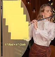 Vista 7 de Kit de limpieza de flauta, juego de cuidado de flauta, varilla de limpieza de flauta con 4 paños de limpieza de flauta, juego de cuidado