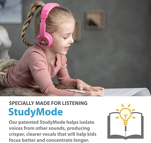 Miniatura 3 de BuddyPhones Play Plus Auriculares Bluetooth plegables con cable o inalámbrico para niños + micrófono, opciones de limitación de volumen SafeAudio,