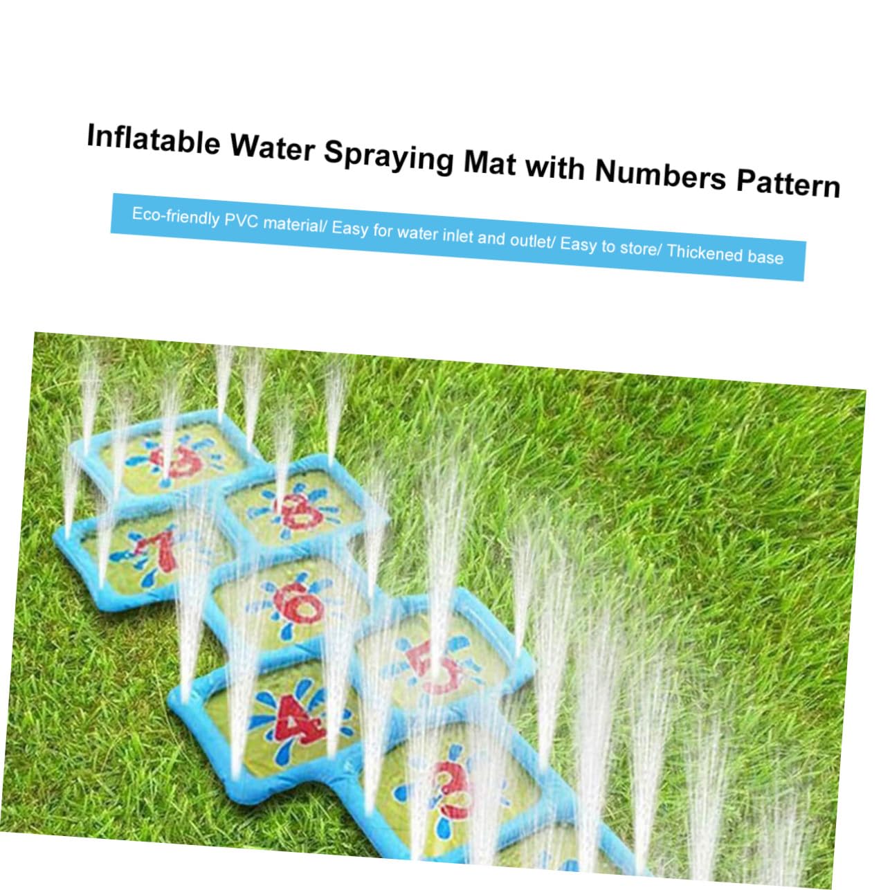 Colchoneta Niños Azul Inflable Rociador de Agua